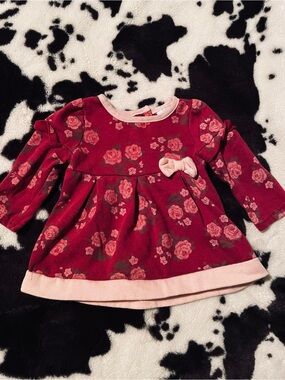 Nannette Baby Floral Roses Infant / Baby Dress Size 6-9 Months